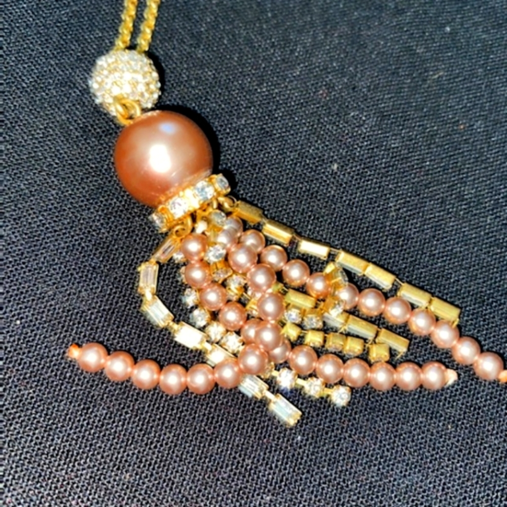 Ann Taylor Gold tone Tassel Necklace